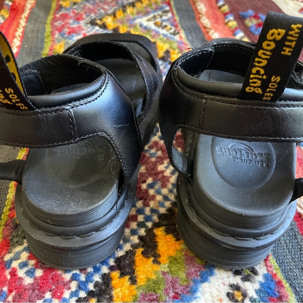 Dr. Martens Black Blair Leather Sandals